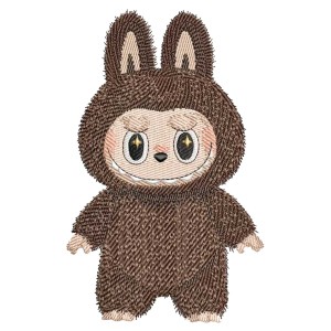 Labubu Embroidery Design – Cute Monster Costume, 3 Sizes, Multiple Formats, Instant Download