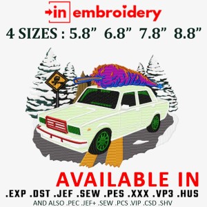 VAZ Pistachio CAR Embroidery Design 4 Sizes