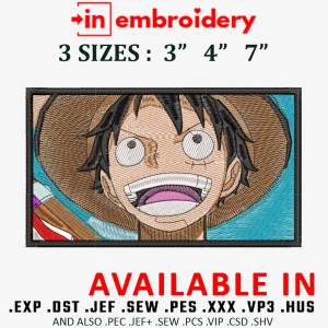 Luffy Laughs Framed Embroidery Design 3 Sizes