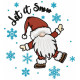Let-It-Snow Christmas Machine Embroidery Design 4 Sizes
