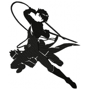 LEVI ACKERMAN AOT Anime Embroidery Design 4 Sizes