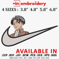 SWOOSH X LEVI Embroidery Design 4 Sizes