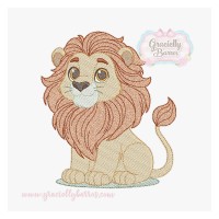 Lion Embroidery Design 4 Sizes