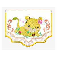 Lioness Charms Embroidery Designs 15 Sizes
