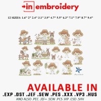 Little Farm Embroidery Designs 12 Sizes