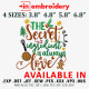 The Secret Ingredient is Always Love Machine Embroidery Design 4 Sizes