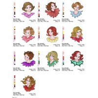 Lovely Ladies Embroidery Design 20 Designs Free Download