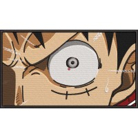 Luffy Eye Closeup Boxed Embroidery Design 3 Sizes