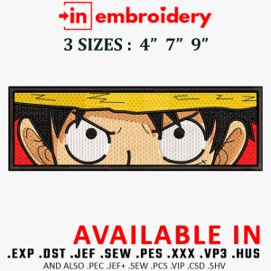 Luffy Eyes Embroidery Design 3 Sizes