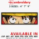 Luffy Eyes Embroidery Design 3 Sizes