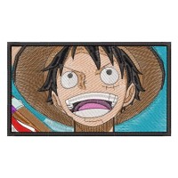 Luffy Laughs Framed Embroidery Design 3 Sizes