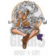 Luffy Sitting Embroidery Design 2 Sizes