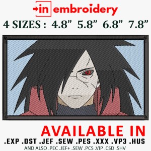 MADARA Rectangle V3 Embroidery Design 4 Sizes