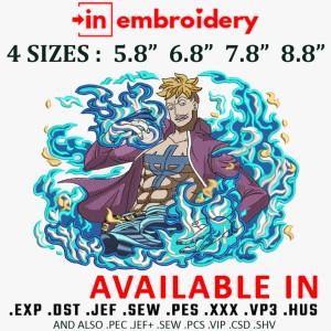 MARCO ONE PIECE Embroidery Design 4 Sizes