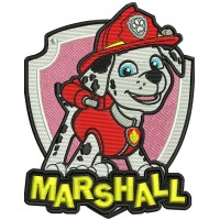 Marshall from Paw Patrol Embroidery Designs 2 Sizes