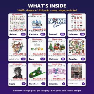 All-Access Library: 10,000+ Embroidery Designs – Every inembroidery Design, Lifetime Access