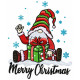 Merry Christmas Gnome Christmas machine Embroidery Design 4 Sizes