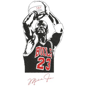 Jordan Basketball Player Embroidery Design 5 Sizes