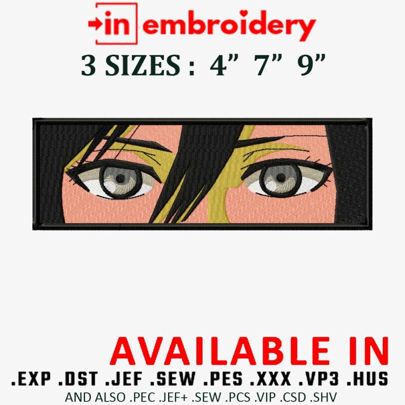 Mikasa Eyes Embroidery Design 2 Sizes