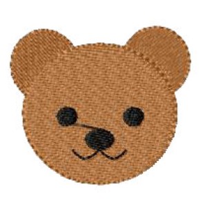 Mini Bear Head Embroidery Design 3 Sizes