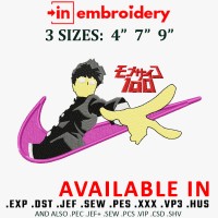 Swoosh x Mob Anime Embroidery Design 3 Sizes