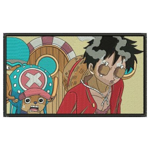 Monkey D Luffy x Chopper Box Embroidery Design 4 Sizes