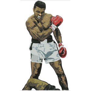 Muhammad Ali Boxer Embroidery Design 4 Sizes