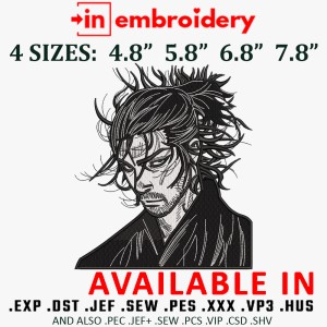 Musashi Embroidery Design 4 Sizes Musashi Embroidery Design 4 Sizes