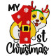 My 1st and Funny Christmas Machine Embroidery Design 4 Sizes