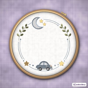 Baby Boy Car Alphabet & Nursery Embroidery Designs Set