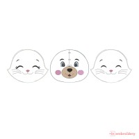 In the Hoop Baby Lovey Rattle Embroidery Patterns – Kitten & Teddy
