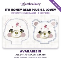 In the Hoop Honey Bear Plush & Lovey Embroidery Pattern