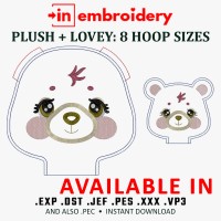 In the Hoop Honey Bear Plush & Lovey Embroidery Pattern