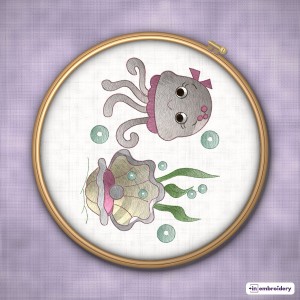 Under the Sea Embroidery Designs – Seahorse, Octopus & Turtle