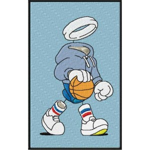 Basket Player Nft Embroidery Design