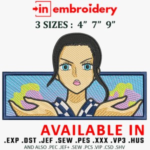 NICO ROBIN Embroidery Design 3 Sizes