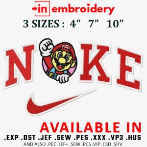 Super Mario Embroidery Design 3 Sizes