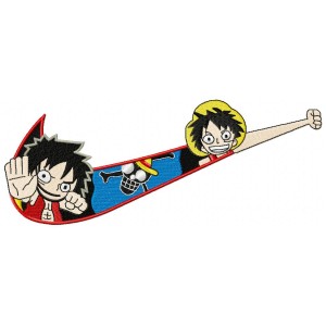 Swoosh x Luffy Punch Embroidery Design 3 Sizes