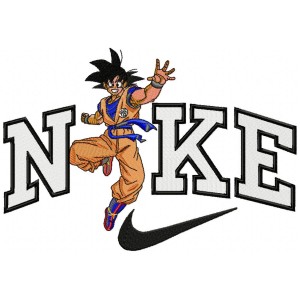 Goku Embroidery Design 3 Sizes