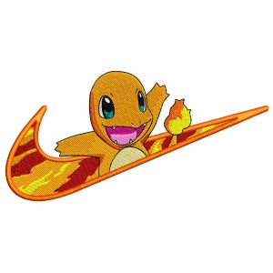 Swoosh x Charmander Embroidery Design 3 Sizes