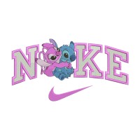 Swoosh Angel Hug Stitch Embroidery Design 4 Sizes