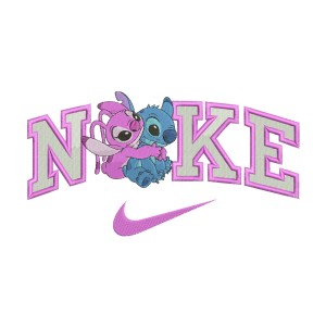 Swoosh Angel Hug Stitch Embroidery Design 4 Sizes