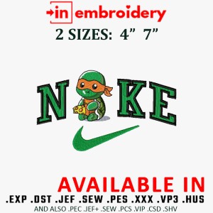 Swoosh x Ninja Embroidery Design 2 Sizes