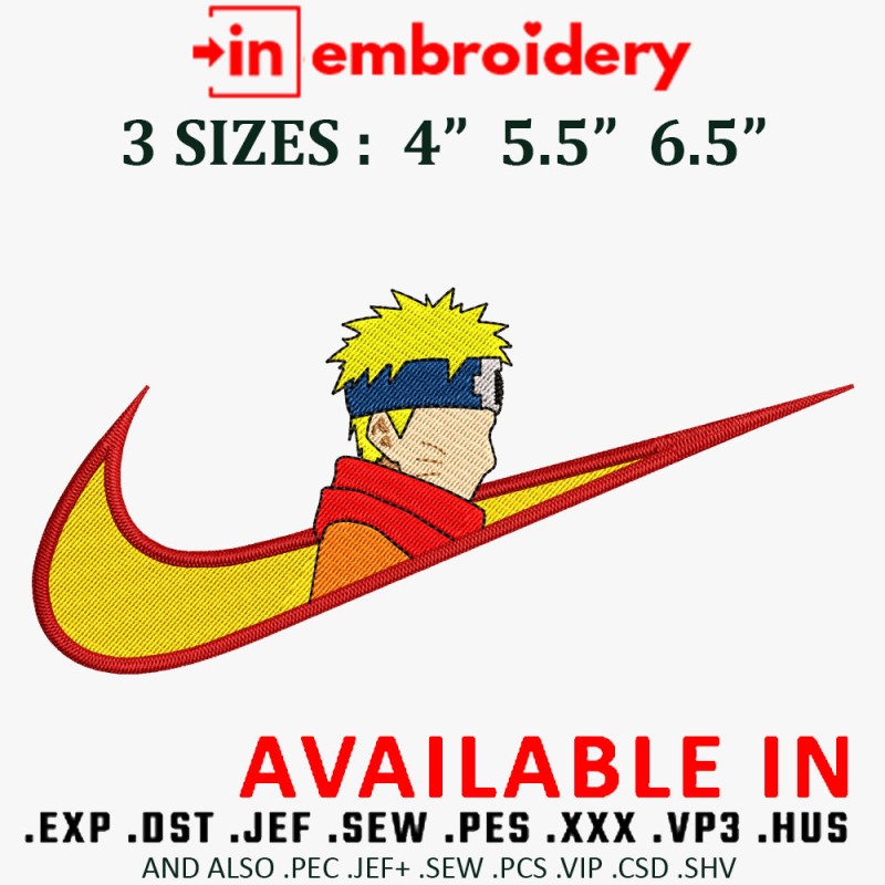Swoosh x Young Naruto Embroidery Design 3 Sizes