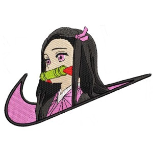 Swoosh x Nezuko Demon Slayer Embroidery Design 3 Sizes