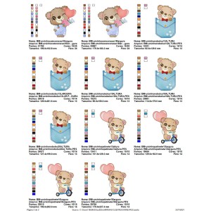 Baby Bears Six Embroidery Designs 4 Sizes Collection Pack