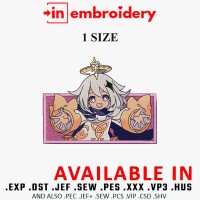 Paimon Genshin Impact Anime Embroidery Design 1 Size