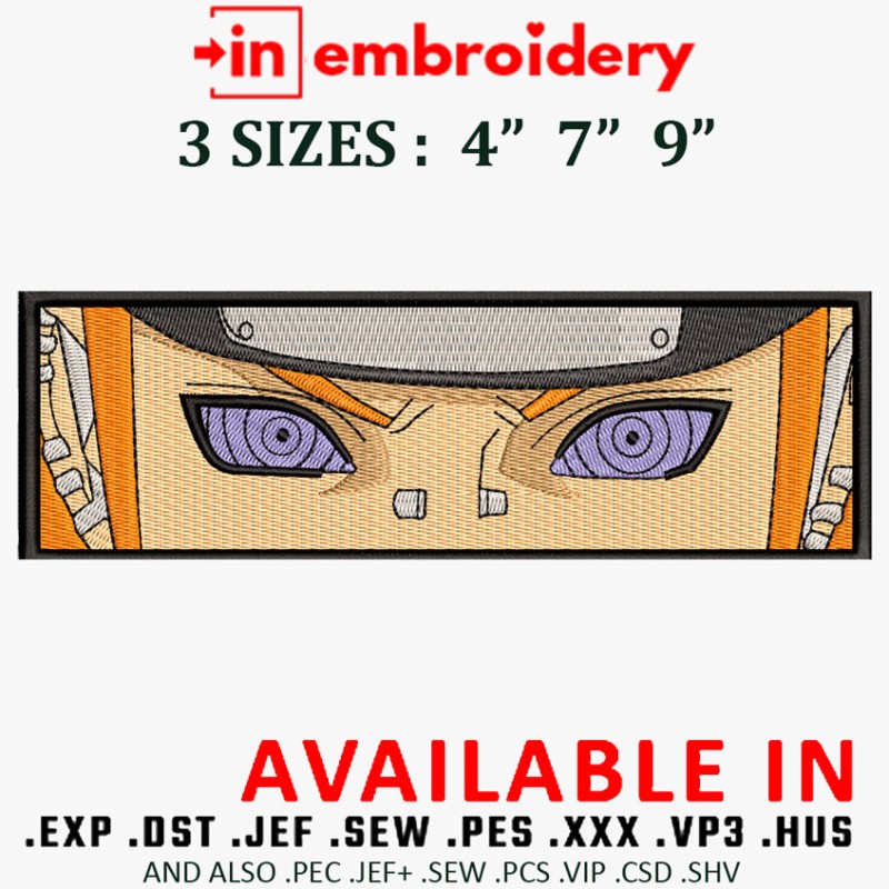 Pain Eyes Embroidery Design 3 Sizes