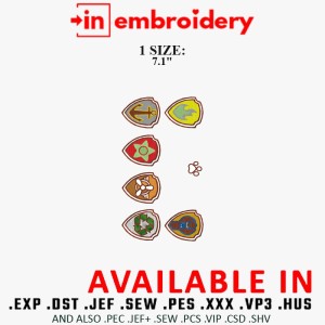 Paw Patrol Pup Symbols Embroidery Design