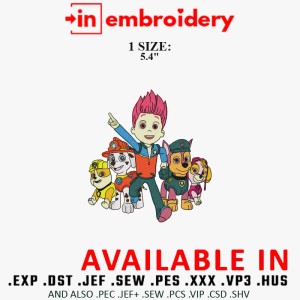 Paw Patrol Team Embroidery Design